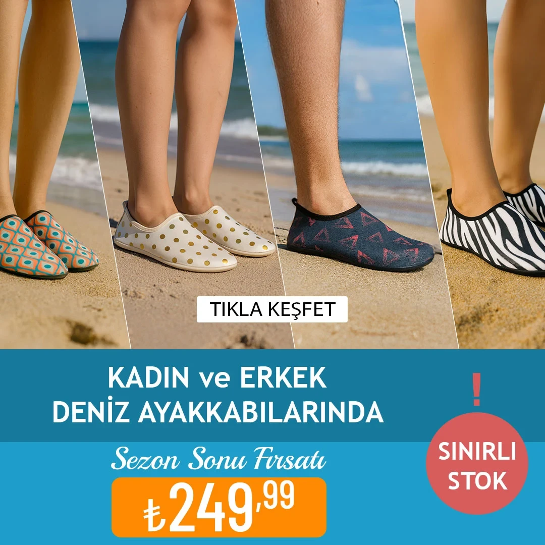 Kadın Erkek Deniz Ayakkabıları Tek Fiyat